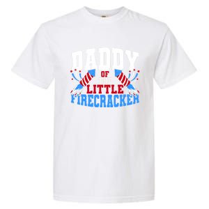 Firecracker Daddy Fireworks Dad American Flag Funny Gift Garment-Dyed Heavyweight T-Shirt