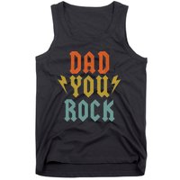 Fathers Day Funny Dad You Rock Guitar Vintage Adults Tank Top