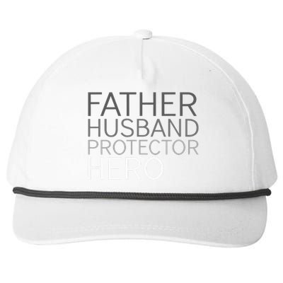 Fathers Day Father Husband Protector Hero Snapback Five-Panel Rope Hat