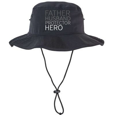 Fathers Day Father Husband Protector Hero Legacy Cool Fit Booney Bucket Hat