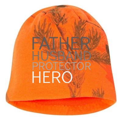 Fathers Day Father Husband Protector Hero Kati - Camo Knit Beanie