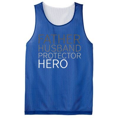 Fathers Day Father Husband Protector Hero Mesh Reversible Basketball Jersey Tank