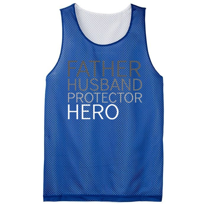 Fathers Day Father Husband Protector Hero Mesh Reversible Basketball Jersey Tank