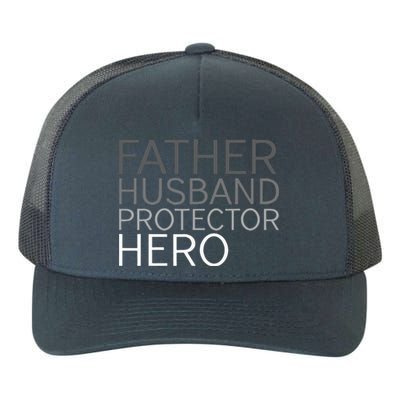 Fathers Day Father Husband Protector Hero Yupoong Adult 5-Panel Trucker Hat