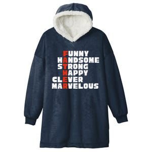 Fathers Day For Father From Son Daughter Or Wife Hooded Wearable Blanket