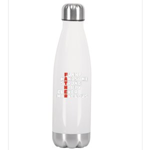 Fathers Day For Father From Son Daughter Or Wife Stainless Steel Insulated Water Bottle