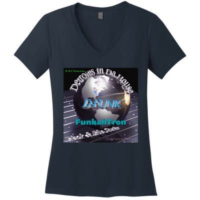 Funkahtron D Funk Women's V-Neck T-Shirt