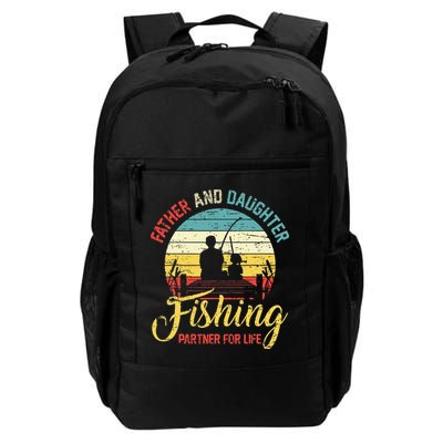 Father Daughter Fishing Partner For Life Retro Matching Dad Backpack
