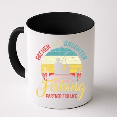Father Daughter Fishing Partner For Life Retro Matching Dad Mug