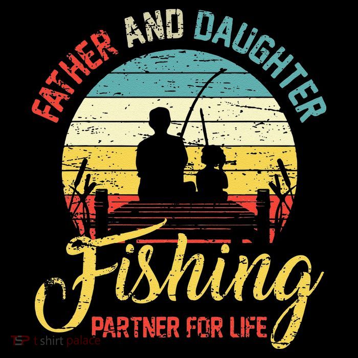 Father Daughter Fishing Partner For Life Retro Matching Dad Flatbill Hat