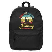 Father Daughter Fishing Partner For Life Retro Matching Dad 16 in Basic Backpack