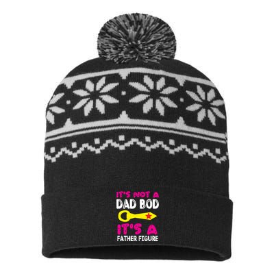 It's Not A Dad Bod Its A Father Figure Fathers Day USA-Made Snowflake Beanie