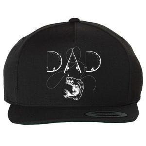 Fisherman Dad Fishing Enthusiast Fish Lover Daddy Father Wool Snapback Cap