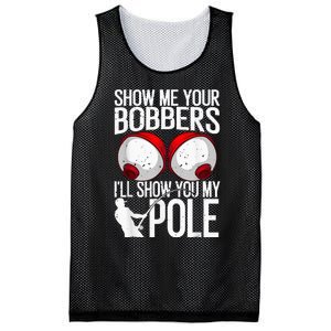 Fathers Day Funny Show Me Your Bobbers Cool Fishing Mesh Reversible Basketball Jersey Tank