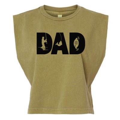 Fishing Dad Fish Fisherman Birthday Fathers Day Fishing Garment-Dyed Women's Muscle Tee