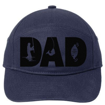 Fishing Dad Fish Fisherman Birthday Fathers Day Fishing 7-Panel Snapback Hat