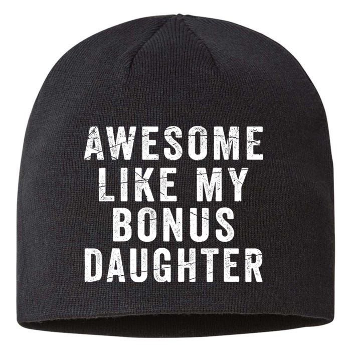 Fathers Day From Stepdaughter Awesome Like My Daughter Sustainable Beanie