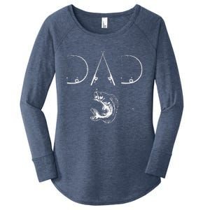 Fisherman Dad Fishing Enthusiast Fish Lover Daddy Father Women's Perfect Tri Tunic Long Sleeve Shirt