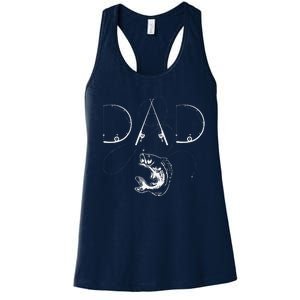 Fisherman Dad Fishing Enthusiast Fish Lover Daddy Father Women's Racerback Tank