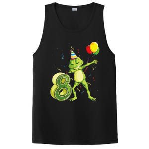 Funny Dab Frog 8th Birthday Eight 8 Years Old Bday PosiCharge Competitor Tank