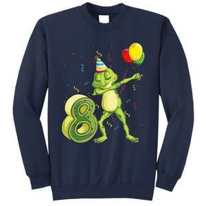 Funny Dab Frog 8th Birthday Eight 8 Years Old Bday Sweatshirt