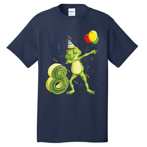 Funny Dab Frog 8th Birthday Eight 8 Years Old Bday Tall T-Shirt