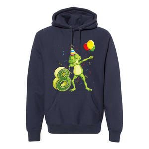 Funny Dab Frog 8th Birthday Eight 8 Years Old Bday Premium Hoodie