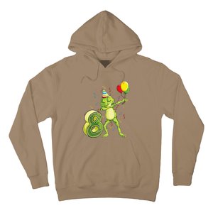 Funny Dab Frog 8th Birthday Eight 8 Years Old Bday Hoodie