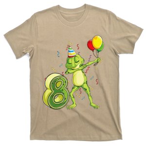 Funny Dab Frog 8th Birthday Eight 8 Years Old Bday T-Shirt