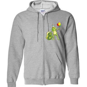 Funny Dab Frog 8th Birthday Eight 8 Years Old Bday Full Zip Hoodie