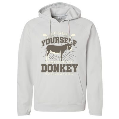 Funny Donkey Performance Fleece Hoodie