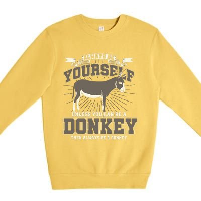 Funny Donkey Premium Crewneck Sweatshirt