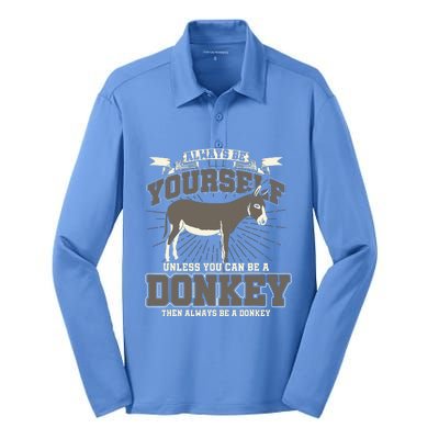 Funny Donkey Silk Touch Performance Long Sleeve Polo