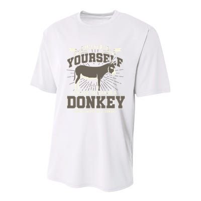 Funny Donkey Youth Performance Sprint T-Shirt
