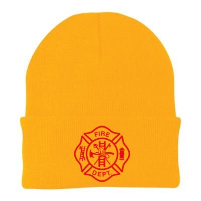 Fire Departt Fire Firefighter Emblem Halloween Costume Gift Knit Cap Winter Beanie