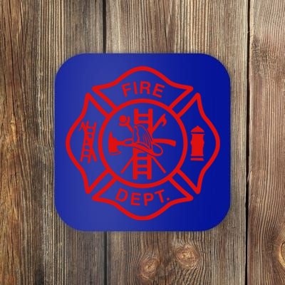 Fire Departt Fire Firefighter Emblem Halloween Costume Gift Coaster