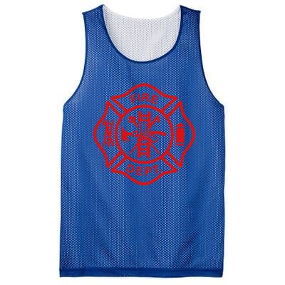 Fire Departt Fire Firefighter Emblem Halloween Costume Gift Mesh Reversible Basketball Jersey Tank