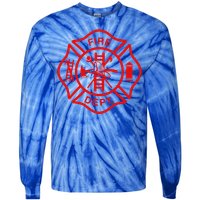 Fire Departt Fire Firefighter Emblem Halloween Costume Gift Tie-Dye Long Sleeve Shirt