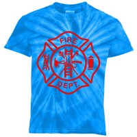 Fire Departt Fire Firefighter Emblem Halloween Costume Gift Kids Tie-Dye T-Shirt