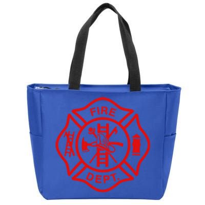 Fire Departt Fire Firefighter Emblem Halloween Costume Gift Zip Tote Bag