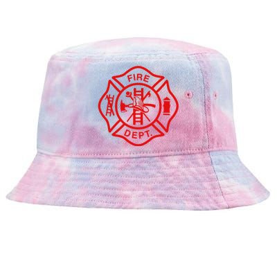 Fire Departt Fire Firefighter Emblem Halloween Costume Gift Tie-Dyed Bucket Hat