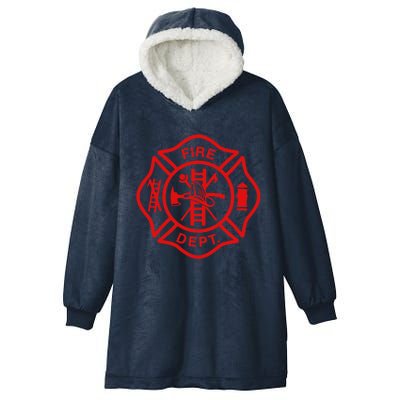 Fire Departt Fire Firefighter Emblem Halloween Costume Gift Hooded Wearable Blanket