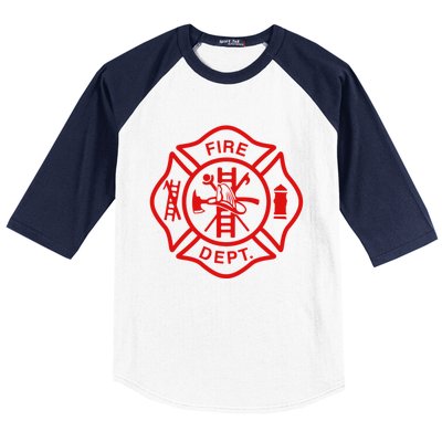 Fire Departt Fire Firefighter Emblem Halloween Costume Gift Baseball Sleeve Shirt