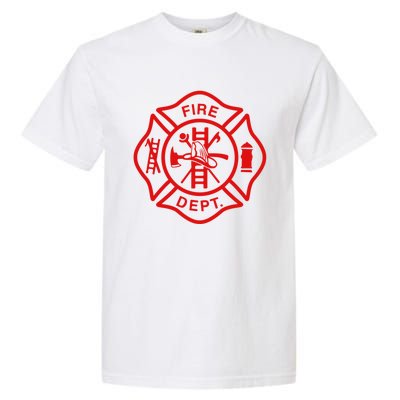 Fire Departt Fire Firefighter Emblem Halloween Costume Gift Garment-Dyed Heavyweight T-Shirt