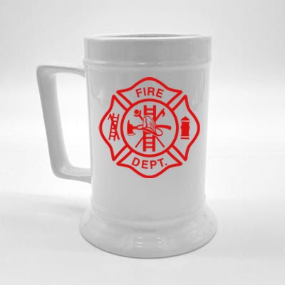 Fire Departt Fire Firefighter Emblem Halloween Costume Gift Beer Stein