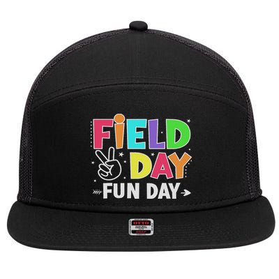 Field Day Fun Day Funny For Teacher Field Day 2025 7 Panel Mesh Trucker Snapback Hat