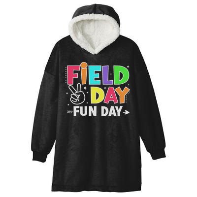Field Day Fun Day Funny For Teacher Field Day 2025 Hooded Wearable Blanket