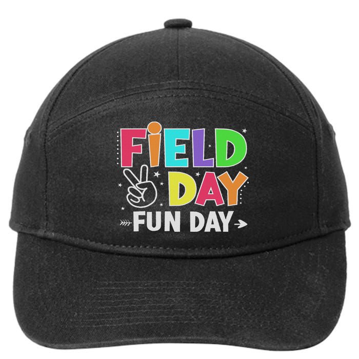 Field Day Fun Day Funny For Teacher Field Day 2025 7-Panel Snapback Hat