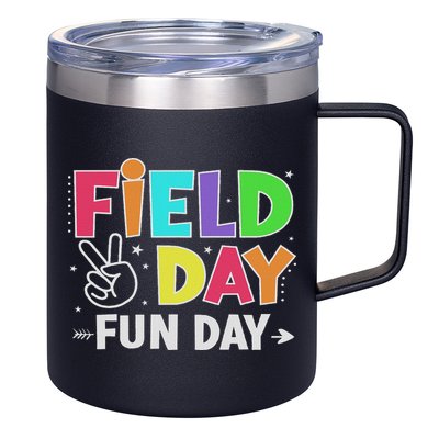 Field Day Fun Day Funny For Teacher Field Day 2025 12oz Stainless Steel Coffee Mug