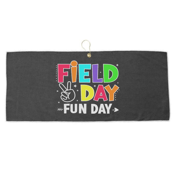 Field Day Fun Day Funny For Teacher Field Day 2025 Large Microfiber Waffle Golf Towel
